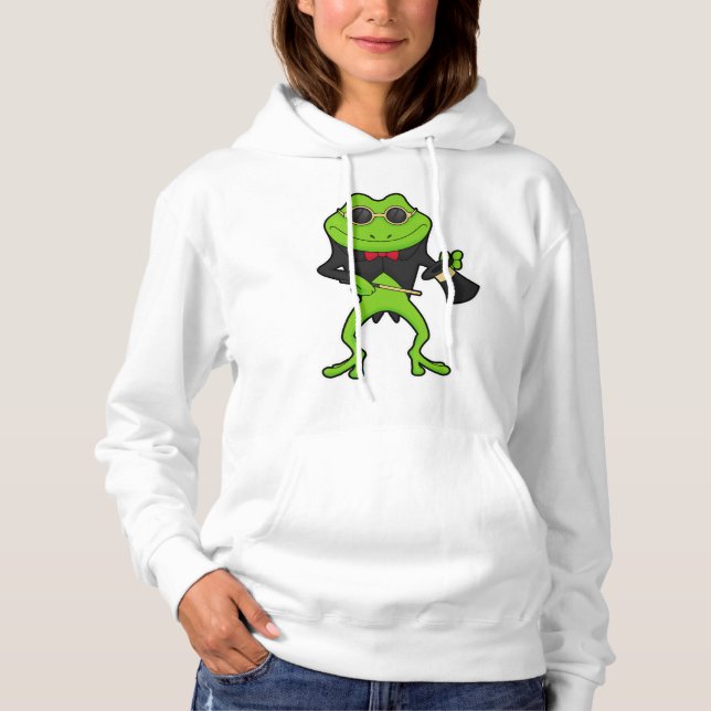 Frog som magiker med magiskt trollspö och Hat T Shirt (Framsida)