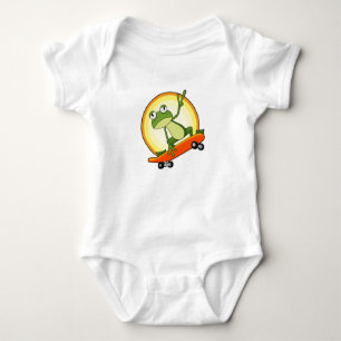 Frog som Skater med Skateboard T Shirt