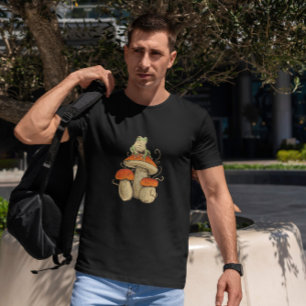 Frog som spelar Banjo på Mushroom T Shirt