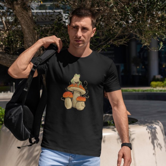 Frog som spelar Banjo på Mushroom T Shirt (Skapare uppladdad)