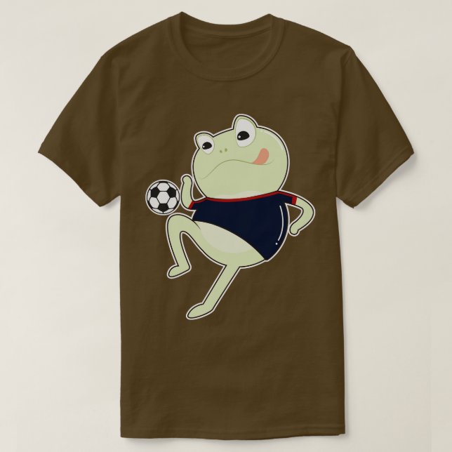 Frog som spelare med boll 2 t shirt (Design framsida)