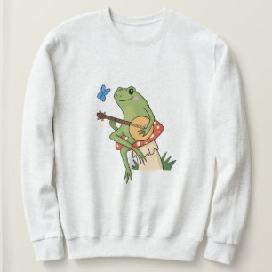 Frog Spela Banjo Cottagecore Mushroom T Shirt