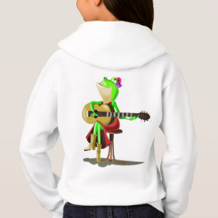 Frog Spela Guitar Funny Barn Hoodie T Shirt