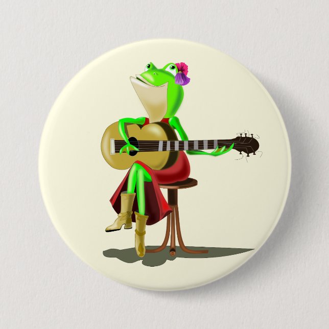 Frog Spela Guitar Knapp (Framsida)
