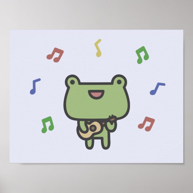 Frog Spela Guitar Poster (Framsidan)