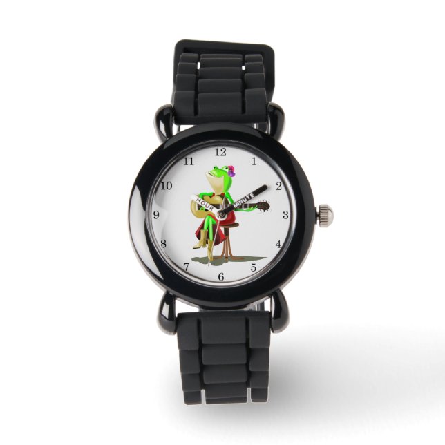 Frog Spela Guitar - Romantic Sergranat Armbandsur (Framsida)