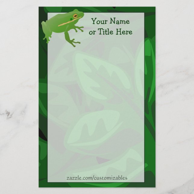 Frog Stationery Brevpapper (Framsida)