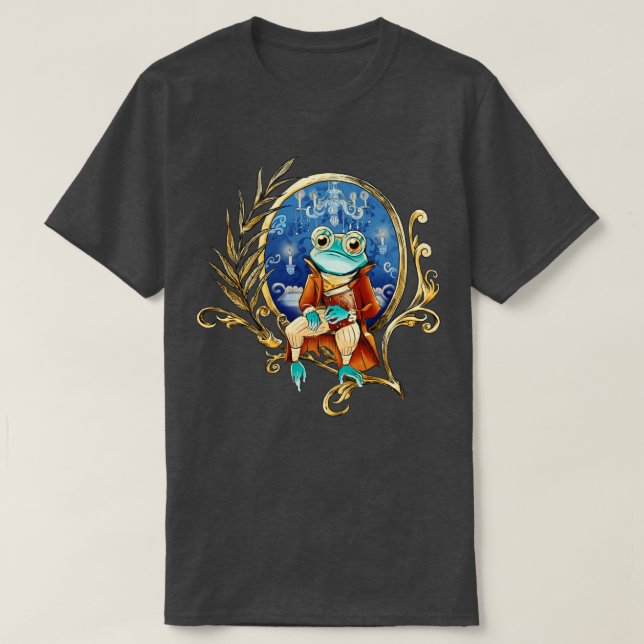 Frog Steam Punk Edwardian Mörk Alchemy Fairy Tale T Shirt (Design framsida)