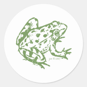 Frog Sticker Runt Klistermärke