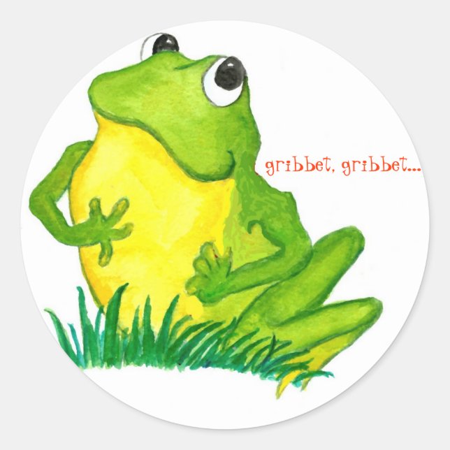 Frog Stickers Runt Klistermärke (Framsida)