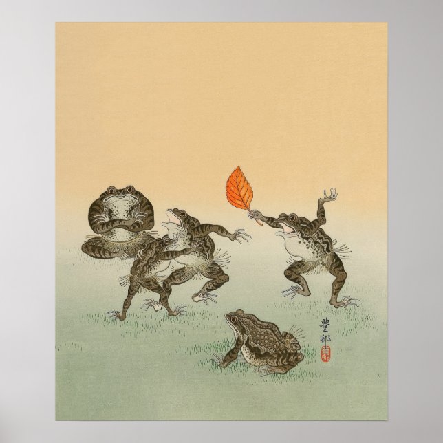 Frog Sumo - Ohara Koson Poster (Framsidan)