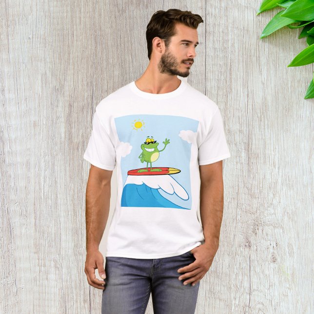 Frog Surfing på en våg T-Shirt (Skapare uppladdad)