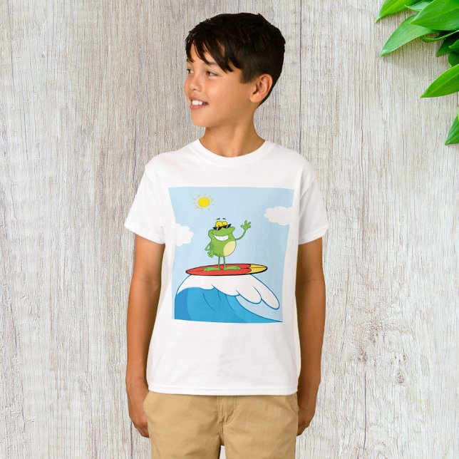 Frog Surfing på en våg T-Shirt (Skapare uppladdad)