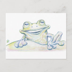 Frog Swirl Vykort