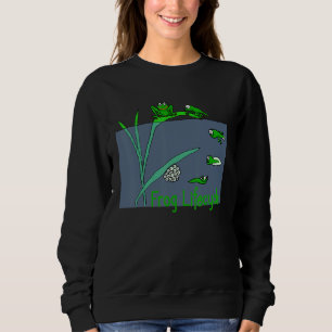 Frog Tadpole Lifecycle Frogs För barn Cute Grönt F T Shirt