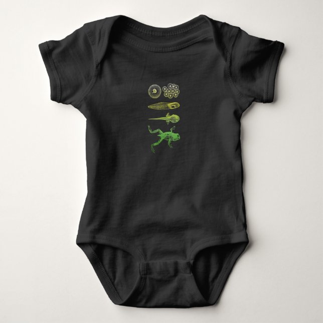 Frog Tadpole Metamorfosis Life Cycle Biology T Shirt (Framsida)