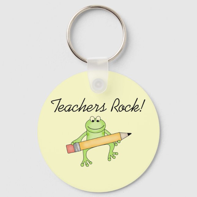Frog Teacher Sten Tshirts och Gfits Nyckelring (Framsida)