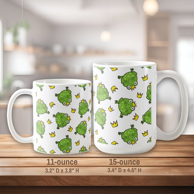 Frog Tecknad Mönster Kaffemugg (Skapare uppladdad)