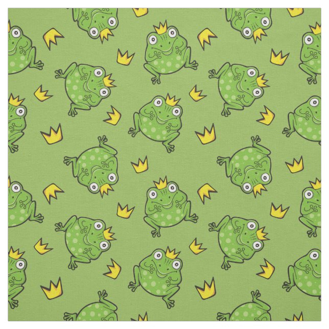 Frog Tecknad Mönster Tyg (Provkarta)