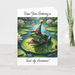 Frog Thned Birthday Kort