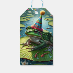 Frog Thned Birthday Presentetikett
