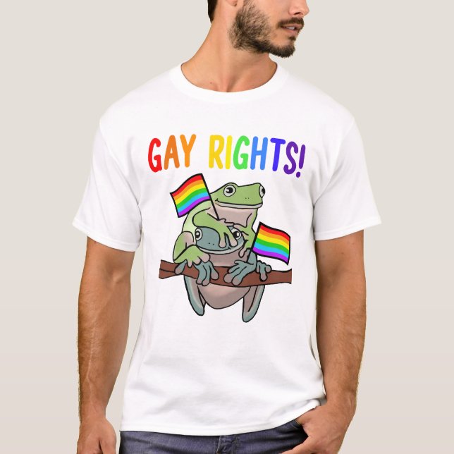 Frog Toad Gay rights LGBT Pride Månad T Shirt (Framsida)