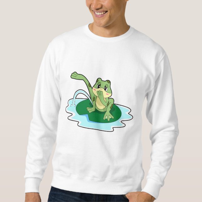 Frog Toilet Lång Ärmad Tröja (Framsida)