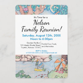 Frog Treehouse Family Reunion-inbjudan, Anpassning Inbjudningar