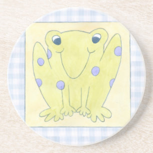 Frog Trio på Gingham Trasa Underlägg