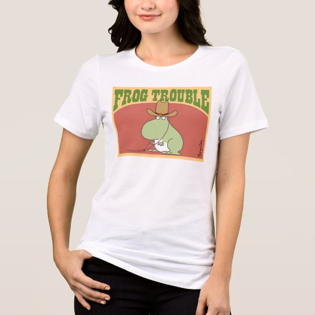 FROG TROUBLE by Sandra Boynton Officiell Apparatur T Shirt (Framsida)