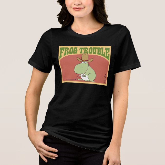 FROG TROUBLE by Sandra Boynton Officiell Apparatur T Shirt (Framsida)