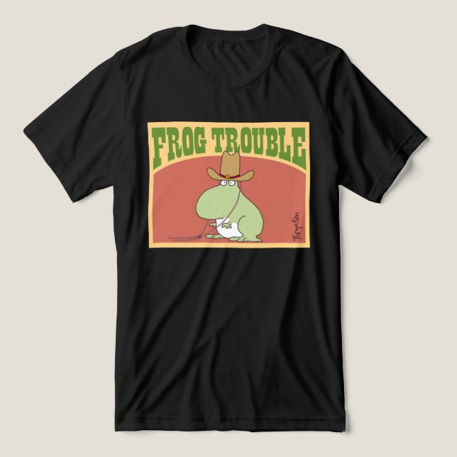 FROG TROUBLE by Sandra Boynton Officiell Apparatur T Shirt (Design Framsida)