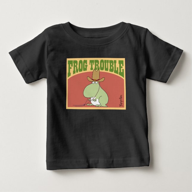 FROG TROUBLE by Sandra Boynton Officiell Apparatur T Shirt (Framsida)