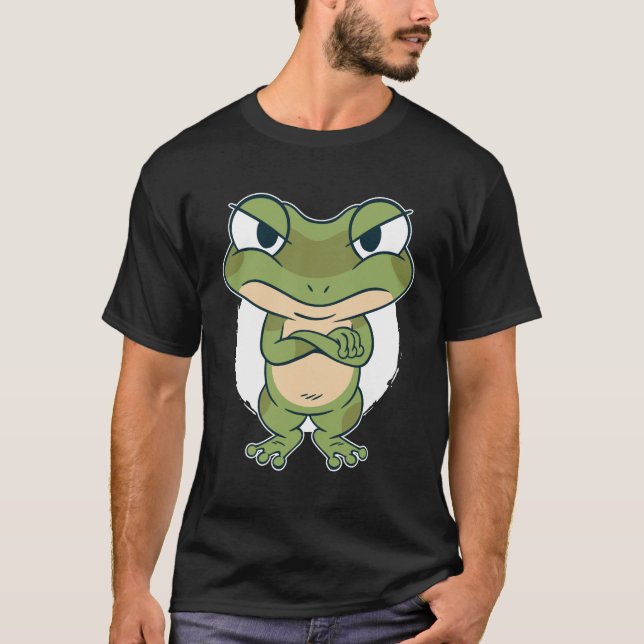Frog TShirt |Cute Grönt Frog Shirt | Funny Frog T (Framsida)