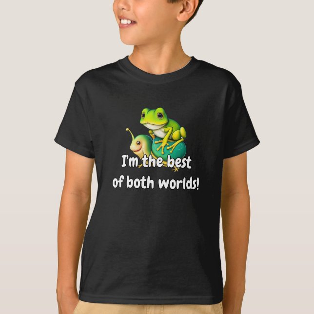 Frog Turtle Roligt Coola Snyggt Shirt för barn T (Framsida)