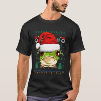 Frog Ugly Santa Hat Julafton ger barn och pojkar f T Shirt