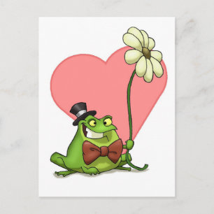 Frog Valentine vycard Helg Vykort