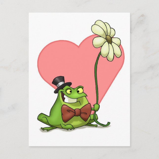 Frog Valentine vycard Helg Vykort (Framsida)