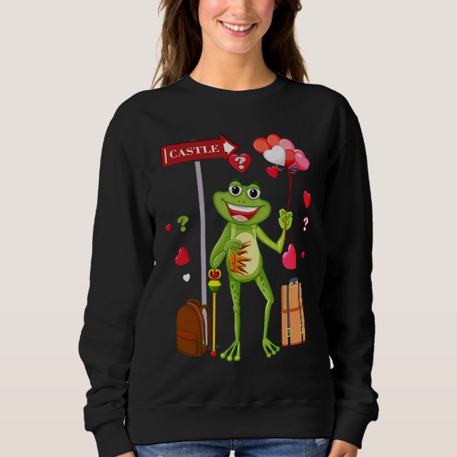 Frog Valentines day Love for Kids teens Men Women T Shirt (Framsida)