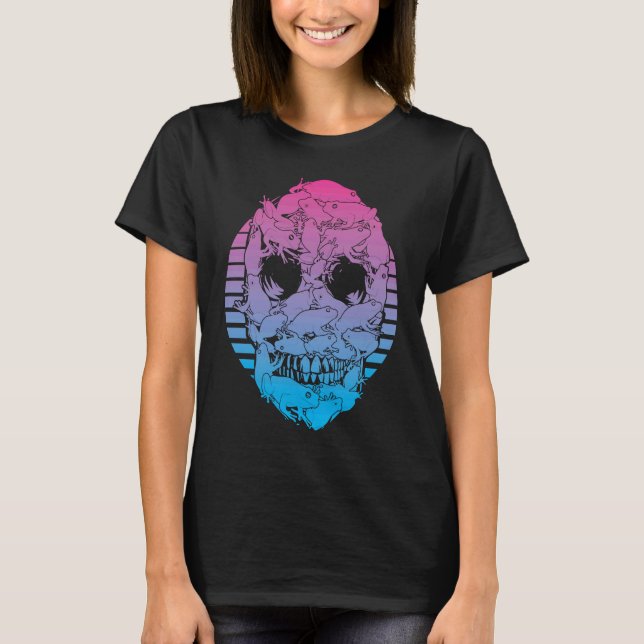frog Vaporwave Aesthetic T Shirt (Framsida)