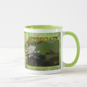 Frog Vatten Lily Beauty Inspirational Mugg