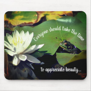 Frog Vatten Lily Lotus inspirationsoffert Musmatta