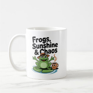 Frog Vibes och kaffe Chaos Kaffemugg