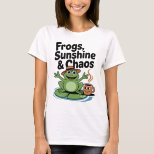Frog Vibes och kaffe Chaos T Shirt