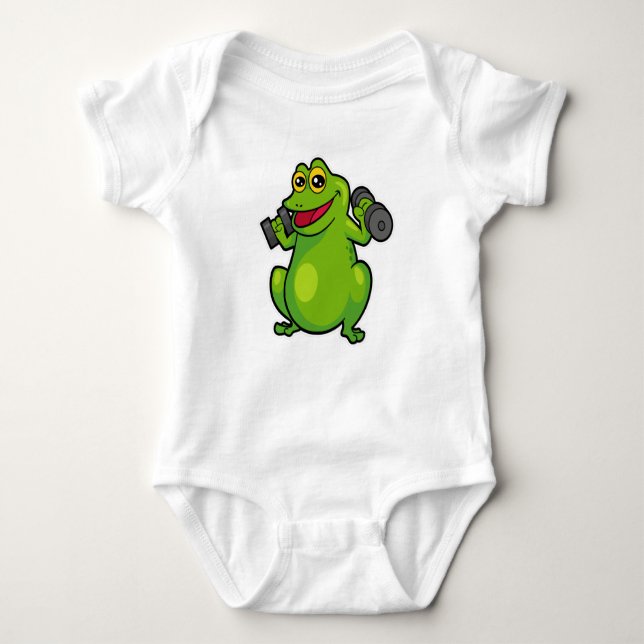 Frog vid axelträning med Dumbbells T Shirt (Framsida)