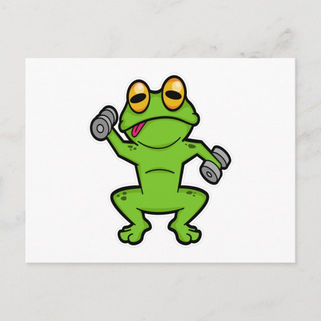 Frog vid axelträning med Dumbbells Vykort (Framsida)