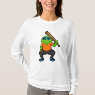 Frog vid Baseball med Baseball fladdermus och solg T Shirt