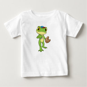 Frog vid Baseball med baskiska handskar T Shirt