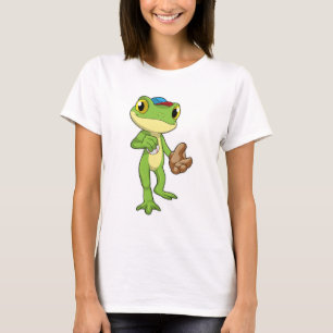 Frog vid Baseball med baskiska handskar T Shirt