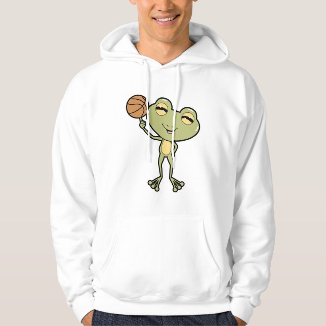 Frog vid Basketball Sports Hoodie (Framsida)
